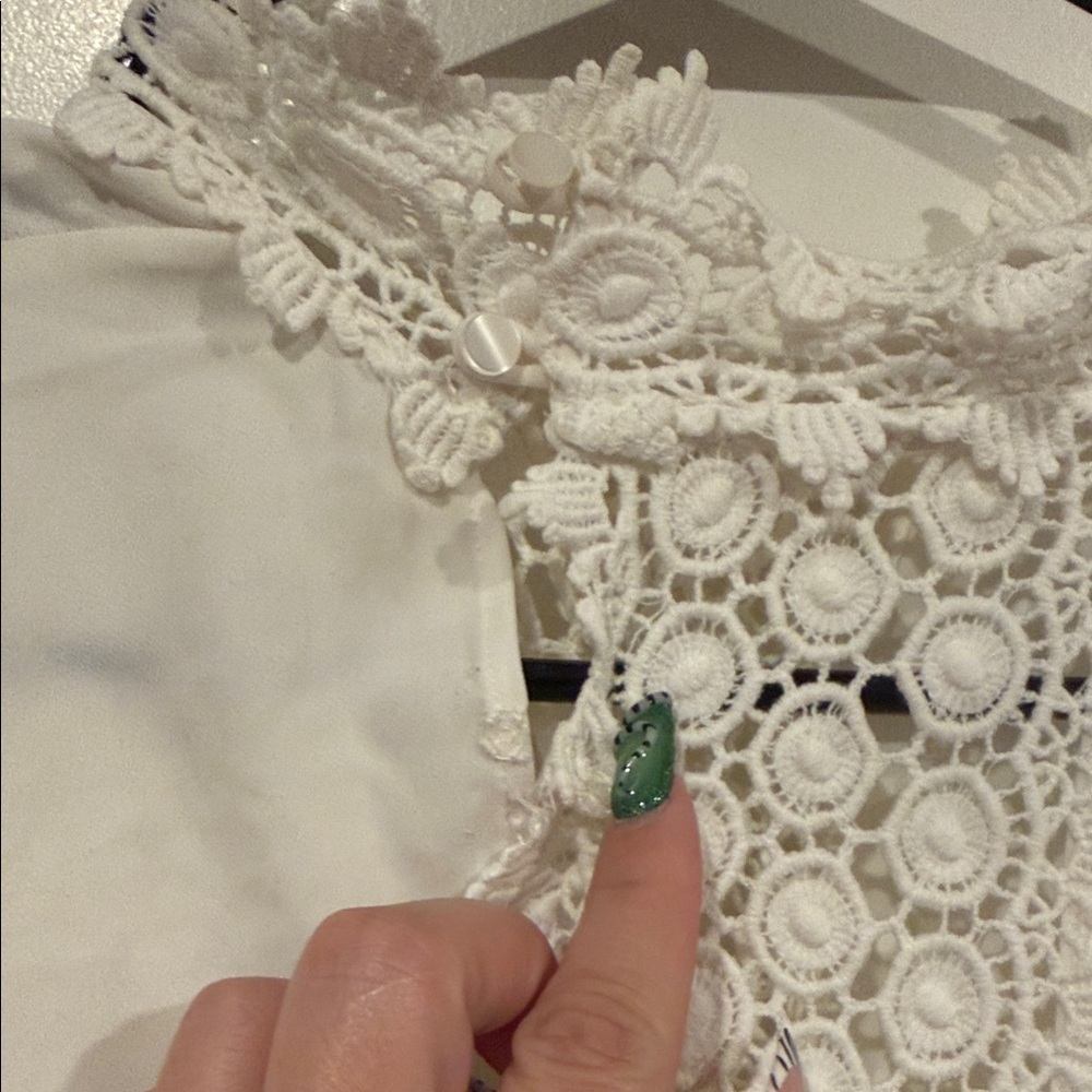 Anne Fontaine White Lace Blouse - Picture 7 of 10
